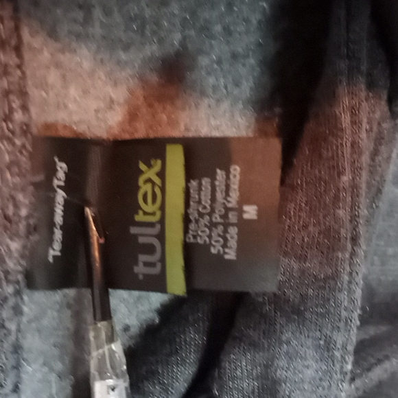 MENS GRAY TULTEX EXCITED ABOUT LIFE ECHOSMITH HOODIE SIZE MEDIUM - Picture 3 of 4